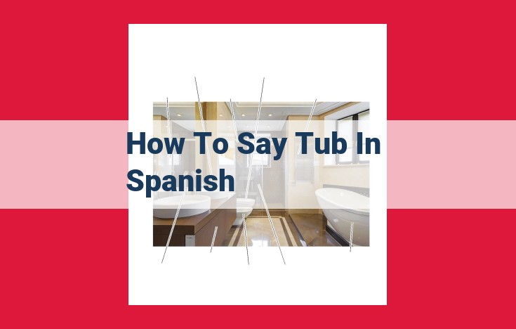 Translate "Tub" to Spanish: Keyphrase Suggestion for SEO Optimization