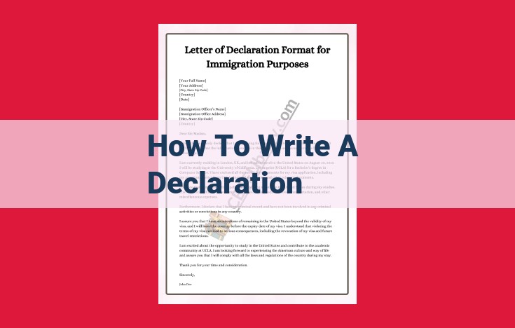 Comprehensive Guide to Declaration Writing: Understanding Entities, Framework, Purpose, Format, and More